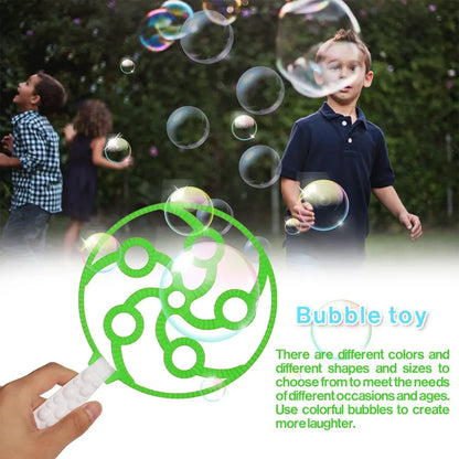 Kids Bubble Wand & Blower Toy Set - Outdoor Bubble Maker for Parties, Birthdays & Play