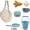 Kids Silicone Beach Toy Set with Bucket, Shovel, and Accessories for Outdoor Water Play