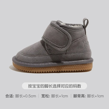 Baby Snow Boots Plush Cotton Winter Shoes for Kids Boys and Girls