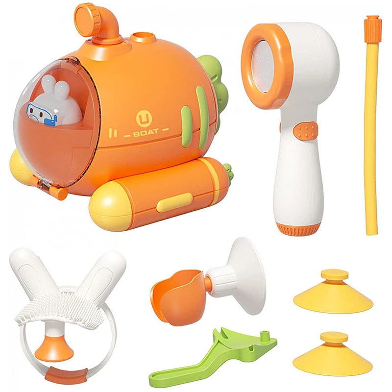 Electric Submarine Baby Bath Toy – Water Spray Sprinkler with Shower Sucker