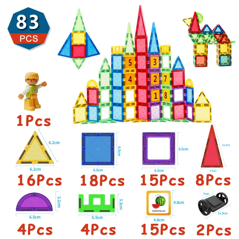 DIY Designer Magnetic Building Blocks Construction Set