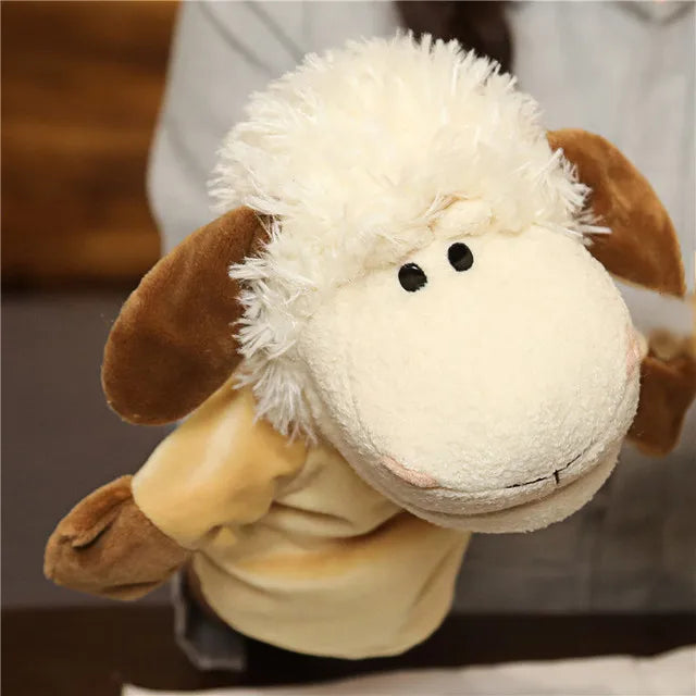 Soft Plush Horse Hand and Finger Puppet, Cartoon Toy for Kids Party Decoration