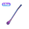 Reusable Multicolor 304 Stainless Steel Drinking Straws for Cocktail Bar Accessories