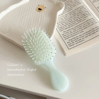 1 Piece Small Toddler Girl Hair Brush - Solid Color Massage Air Cushion Comb for Kids - Lovely Hair Care Tool