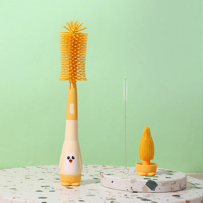 Pacifier Bottle Brush Set, Baby Cleaning Set, Silicone Cup Brush Cleaning Tool, Soft Head Food Grade Brushes, Baby Bottle Brush