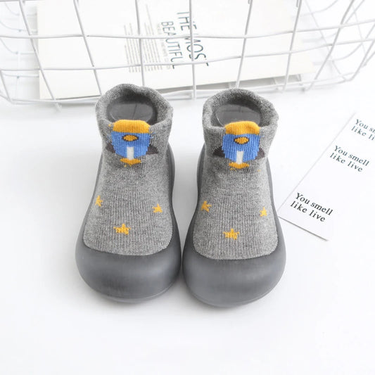 Baby Socks Shoes – Cute Cartoon Boy & Girl Infant Shoes, Soft Rubber Sole First Walker Booties for Toddlers