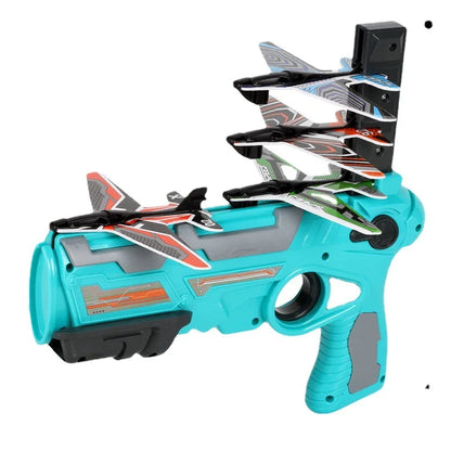 Foam Airplane Launcher Toy for Kids — Outdoor Flying Glider Plane, Parent-Child Play, Ages 4+