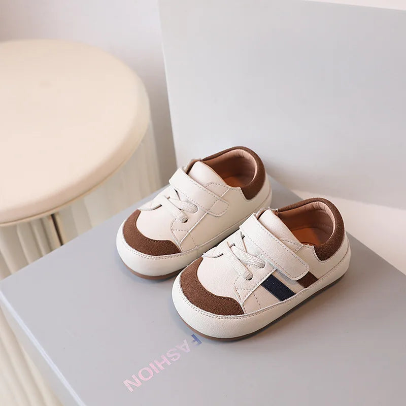 DIMI Spring/Autumn Baby Toddler Shoes Soft Breathable Microfiber Leather Infant Sneakers 0-3 Years Flat Walker Shoes