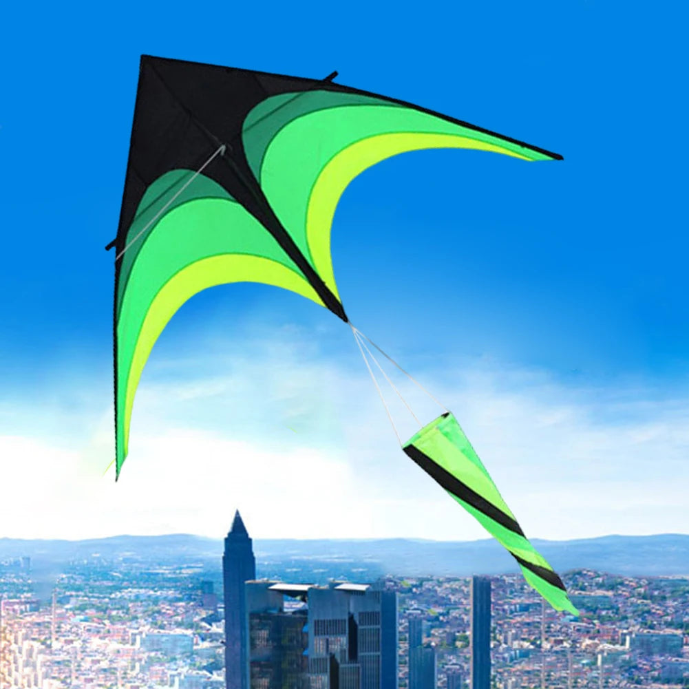 1.6m Big Wind Kite with 10m Tail – 160x80cm Flight Kite with Wheel Line, Tear-Resistant 210T Cloth for Kids and Adults