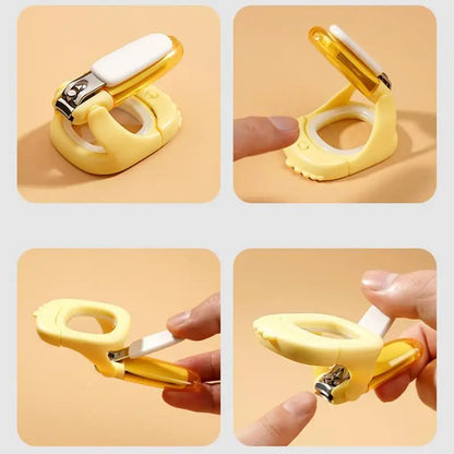 Baby Light Up Nail Clippers, Portable Travel Nail Scissors, Fingernail & Toenail Trimmer, Pocket-Sized Nail Cutter for Kids and Adults