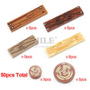 50PCS MOC Tile 1x4 1x3 – Wood Grain & Danger Stripes Pattern, DIY Building Blocks Compatible with 2431 and 63864