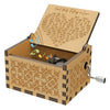 Retro Hand Crank Wooden Music Box Elegant Desktop Musical Box Kids Birthday Festival Gift Vintage Home Craft Ornament