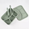 Silicone Lunch Box with Cover, Fork & Spoon – Reusable Fresh-Keeping Food Containers, Fruit Snack Bento Box, Picnic Case