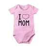 Pure Cotton “I Love Mom” & “I Love Dad” Newborn Rompers - Matching Baby Bodysuits for Twins, Summer Clothes for 0-24 Months