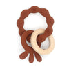 TYRY.HU Baby Small Rabbit Wooden Rattle & Teether - Mobile Pram Crib Ring, DIY Crochet Rattle Soother Bracelet | BPA-Free