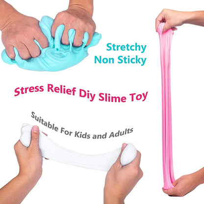 Fluffy Slime Clay Kit - Air Plasticine Toy for Children, Big Size Kids Birthday Gift Set, Soft Slime Plasticine Games