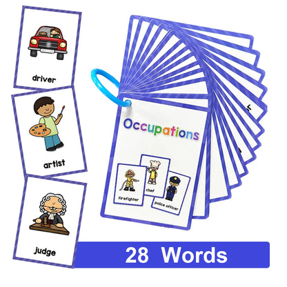 Montessori English Words Learning Flashcards – Early Educational Cards for Kids and Classroom Use