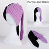 Rabbit Ears Knit Beanie – Colorblock Patchwork Cute Warm Unisex Winter Hat for Men & Women