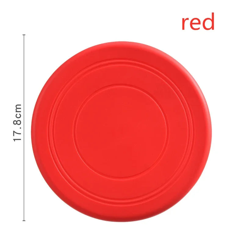 Silicone Flying Frisbee Dog Toy - Interactive Chew & Training Toy for Puppies & Dogs, 7 in (17.8 cm) - 1-Pack