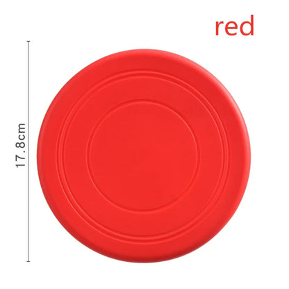 Silicone Flying Frisbee Dog Toy - Interactive Chew & Training Toy for Puppies & Dogs, 7 in (17.8 cm) - 1-Pack
