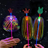 20-Pack LED Bubble Wands - Rainbow Light-Up Magic Stick Toys for Kids Party Favors, Birthdays & Weddings