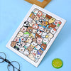 Montessori Wooden Cat Puzzle for Kids, Animal Stacking Blocks Educational Brain Toy