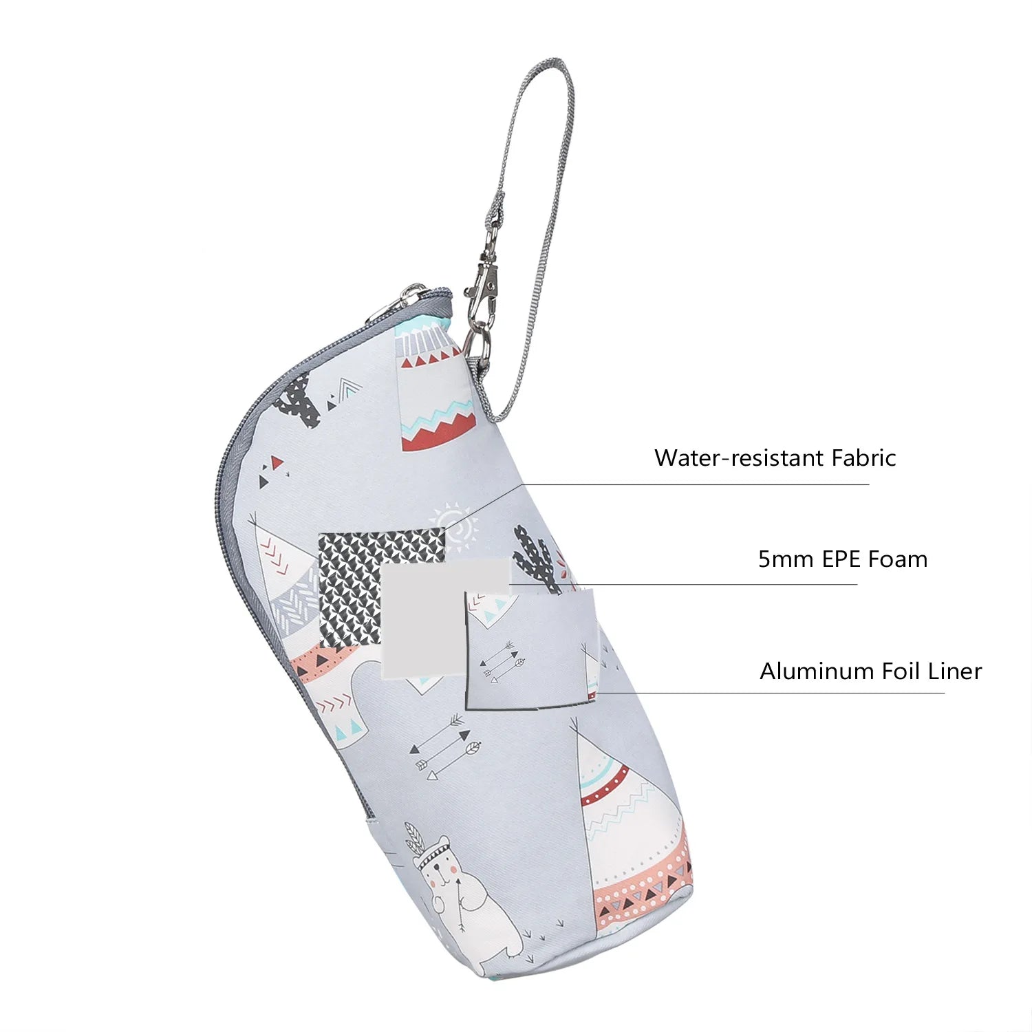 Portable Baby Bottle Bag Feeding Warmer Aluminum Mold Insulation Stroller Hanging Bag - Kidzy Market