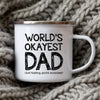 Dad Nutritional Facts Enamel Coffee Mug – Best Dad Ever Gift from Kids – Father's Day Gift for Papa, Daddy, Stepdad