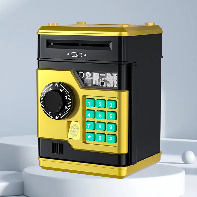 Electronic Piggy Bank with Password Safe Smart Fingerprint Automatic Banking Children's Gift Money Box