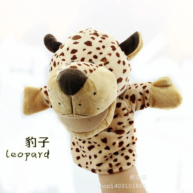 25cm Soft Plush Hand Puppets, Elephant Lion Monkey Stuffed Animal Story Dolls for Children