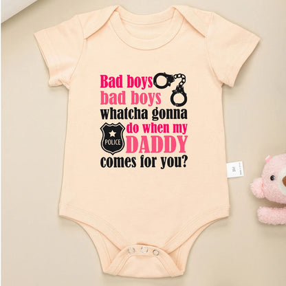 Baby Girl and Boy Bodysuit White Cotton Cozy Newborn Onesie Pajamas Cartoon Creative Cute Toddler Jumpsuit Multi Color Clothes