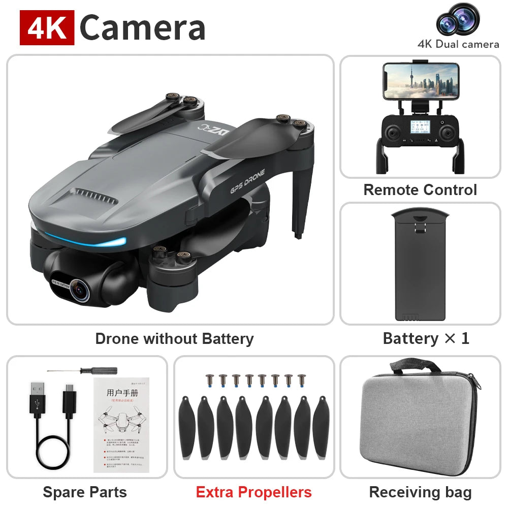 L200 Pro Max GPS Drone with 2-Axis Gimbal and 4K HD Camera