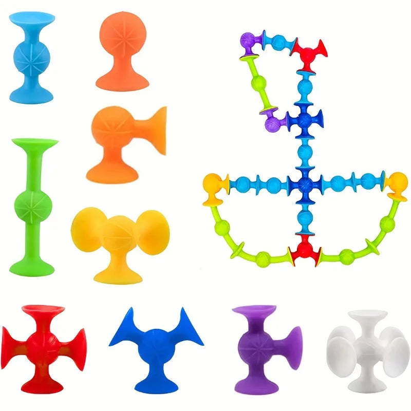 Suction Cup Building Blocks Set – Soft Throw Darts Toy for Kids, Parent-Child Interactive Educational Construction Game