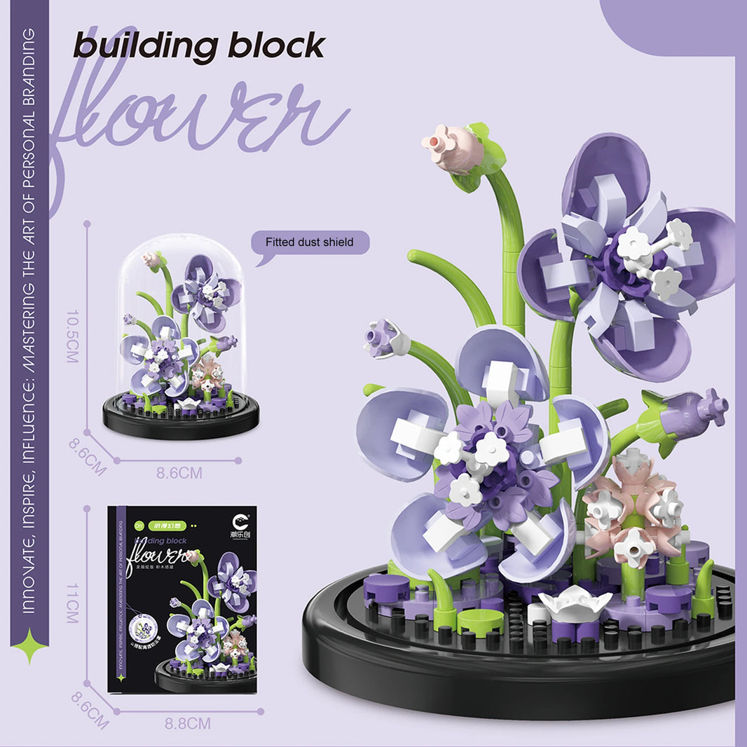 DIY Micro Flower Building Blocks – Mini Bricks Eternal Flowers Home Decoration Puzzle Toy