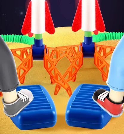 GSF Foam Rocket Launcher with Foldable Stand – Outdoor Jump & Launch Toy with Foam Rockets for Kids, Ages 3+