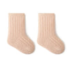 Autumn & Winter New Baby Socks - Thicken Velvet Terry Newborn Socks | Warm Stockings for Boys & Girls, Solid Knitted Mid Tube Infant Socks
