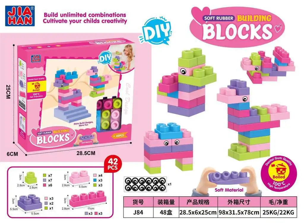 Large Particle Soft Building Blocks Set – DIY Educational Science & Puzzle Toy for Kids, Kindergarten Assembly Blocks