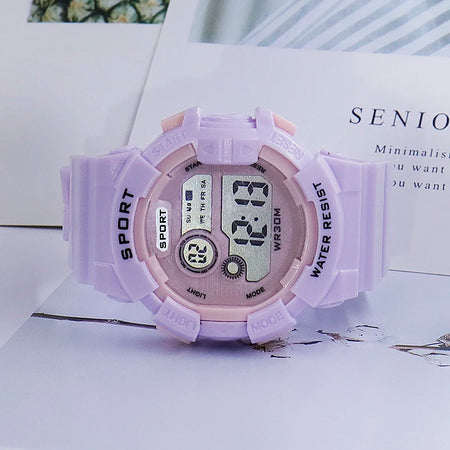 YIKAZE Kids Fashion Luminous Waterproof Alarm Clock Watch for Boys and Girls Student Smart Electronic Gift