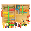 Montessori Wooden & Plastic Kids Toolbox Set - Educational DIY Carpenter Pretend Play Tool Kit for Children