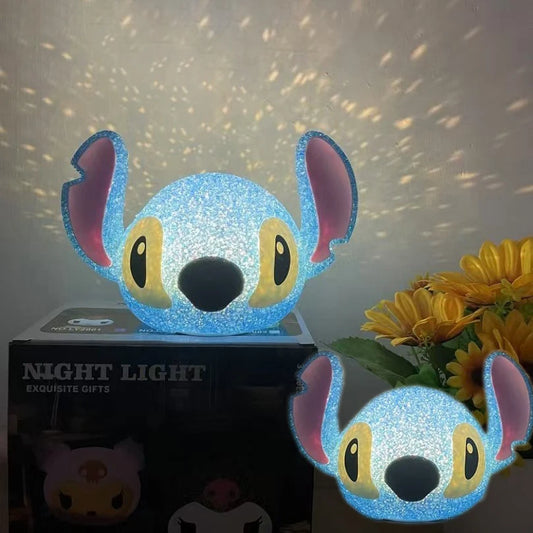 Disney Stitch 3D Projection Night Light – Lilo and Stitch Cartoon Desk Lamp with USB for Kids' Rooms