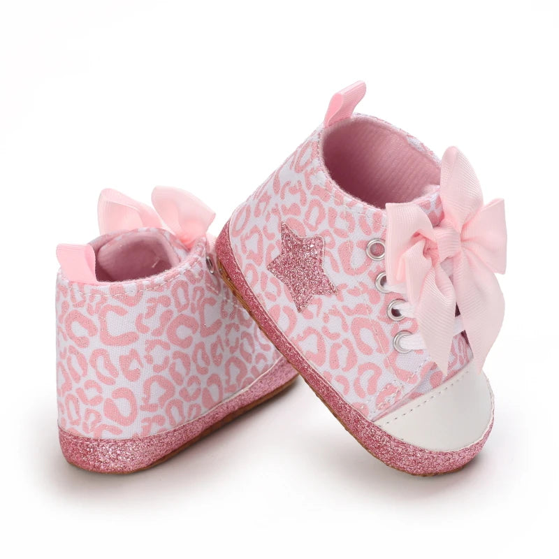 Spring and Autumn Women's Baby Casual Sports Shoes Soft Sole Anti-Slip Indoor and Outdoor First Step Walking Shoes