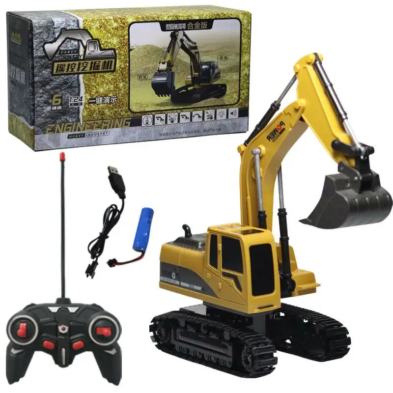 2.4G RC Excavator Dumper Car Remote Control Crawler Bulldozer Toy