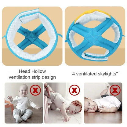 Baby Safety Helmet, Soft Head Protection Hat, Adjustable Anti-Fall Crash Cap