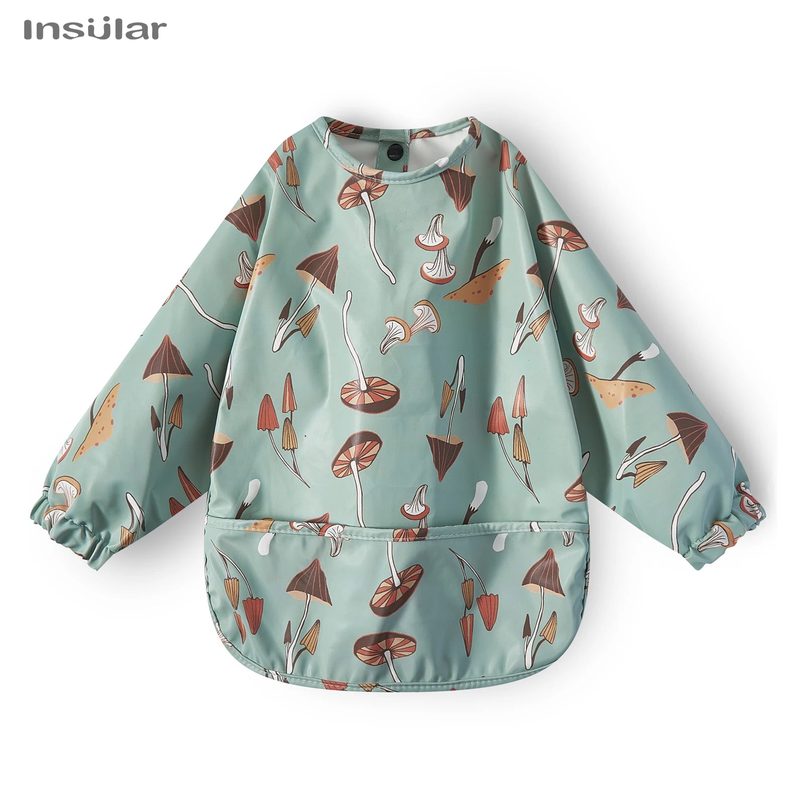 Waterproof Long-Sleeve Baby Bib with Pocket – Full-Cover Feeding Apron for Mess-Free Mealtime - Kidzy Market