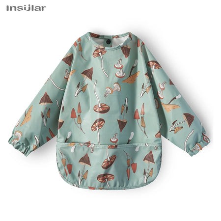 Waterproof Long-Sleeve Baby Bib with Pocket – Full-Cover Feeding Apron for Mess-Free Mealtime - Kidzy Market