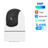 Indoor 6MP WiFi PTZ Camera (2.4/5GHz) — Auto-Tracking Baby Monitor with Two-Way Audio & 10m Night Vision