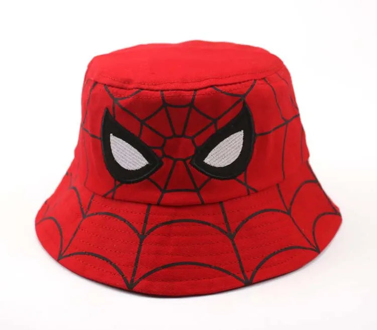 Kids Spider Cartoon Bucket Hat - Sun Fisherman Cap for Boys & Girls, Ages 2-7, One Size (52–53 cm / 20.5–20.9 in)
