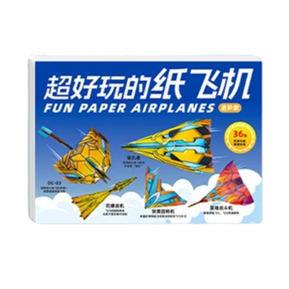 Paper Handmade Colored Set – Montessori Cartoon Origami and Airplane Folding Art Toy for Kids