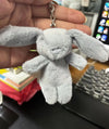 Cute Rabbit Stuffed Animal Keychain with Pompom – Cartoon Bag, Car, and Phone Pendant for Girls