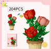 Eternal Bouquet Micro Building Blocks – DIY Flower Model Brick Toy for Kids, Home Desk Decoration